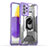 Funda Bumper Silicona y Plastico Mate Carcasa con Magnetico Anillo de dedo Soporte J01S para Samsung Galaxy A72 4G Morado