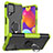 Funda Bumper Silicona y Plastico Mate Carcasa con Magnetico Anillo de dedo Soporte J01X para Samsung Galaxy F62 5G Verde