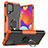 Funda Bumper Silicona y Plastico Mate Carcasa con Magnetico Anillo de dedo Soporte J01X para Samsung Galaxy M62 4G Naranja