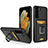 Funda Bumper Silicona y Plastico Mate Carcasa con Magnetico Anillo de dedo Soporte J03S para Samsung Galaxy S22 Plus 5G Negro