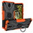 Funda Bumper Silicona y Plastico Mate Carcasa con Magnetico Anillo de dedo Soporte JX1 para Nokia C100 Naranja