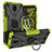 Funda Bumper Silicona y Plastico Mate Carcasa con Magnetico Anillo de dedo Soporte JX1 para Nokia C100 Verde