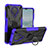 Funda Bumper Silicona y Plastico Mate Carcasa con Magnetico Anillo de dedo Soporte JX1 para Nokia G10 Morado