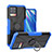 Funda Bumper Silicona y Plastico Mate Carcasa con Magnetico Anillo de dedo Soporte JX1 para Realme Narzo 50 4G Azul