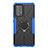 Funda Bumper Silicona y Plastico Mate Carcasa con Magnetico Anillo de dedo Soporte JX1 para Samsung Galaxy A52 4G Azul