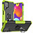 Funda Bumper Silicona y Plastico Mate Carcasa con Magnetico Anillo de dedo Soporte JX1 para Samsung Galaxy F62 5G Verde