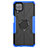 Funda Bumper Silicona y Plastico Mate Carcasa con Magnetico Anillo de dedo Soporte JX1 para Samsung Galaxy M12 Azul