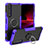 Funda Bumper Silicona y Plastico Mate Carcasa con Magnetico Anillo de dedo Soporte JX1 para Sony Xperia 1 III Morado