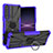 Funda Bumper Silicona y Plastico Mate Carcasa con Magnetico Anillo de dedo Soporte JX1 para Sony Xperia 1 IV SO-51C Morado