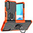 Funda Bumper Silicona y Plastico Mate Carcasa con Magnetico Anillo de dedo Soporte JX1 para Sony Xperia 10 III SOG04 Naranja