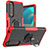 Funda Bumper Silicona y Plastico Mate Carcasa con Magnetico Anillo de dedo Soporte JX1 para Sony Xperia 5 III SO-53B Rojo