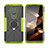 Funda Bumper Silicona y Plastico Mate Carcasa con Magnetico Anillo de dedo Soporte JX2 para Nokia 5.4 Verde