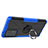 Funda Bumper Silicona y Plastico Mate Carcasa con Magnetico Anillo de dedo Soporte JX2 para Samsung Galaxy A72 4G Azul