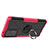 Funda Bumper Silicona y Plastico Mate Carcasa con Magnetico Anillo de dedo Soporte JX2 para Samsung Galaxy A72 4G Rosa Roja