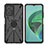 Funda Bumper Silicona y Plastico Mate Carcasa con Magnetico Anillo de dedo Soporte JX2 para Xiaomi Redmi 10 Prime Plus 5G Negro