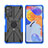 Funda Bumper Silicona y Plastico Mate Carcasa con Magnetico Anillo de dedo Soporte JX2 para Xiaomi Redmi Note 11 Pro 5G Azul