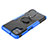 Funda Bumper Silicona y Plastico Mate Carcasa con Magnetico Anillo de dedo Soporte JX3 para Samsung Galaxy A12 5G Azul