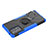 Funda Bumper Silicona y Plastico Mate Carcasa con Magnetico Anillo de dedo Soporte JX3 para Samsung Galaxy A52s 5G Azul