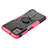 Funda Bumper Silicona y Plastico Mate Carcasa con Magnetico Anillo de dedo Soporte JX3 para Samsung Galaxy F12 Rosa Roja