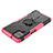 Funda Bumper Silicona y Plastico Mate Carcasa con Magnetico Anillo de dedo Soporte JX3 para Samsung Galaxy M12 Rosa Roja