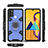 Funda Bumper Silicona y Plastico Mate Carcasa con Magnetico Anillo de dedo Soporte KC3 para Samsung Galaxy M30s Azul