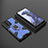 Funda Bumper Silicona y Plastico Mate Carcasa con Magnetico Anillo de dedo Soporte KC3 para Xiaomi Mi 11T 5G Azul