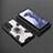 Funda Bumper Silicona y Plastico Mate Carcasa con Magnetico Anillo de dedo Soporte KC3 para Xiaomi Mi 11T Pro 5G Blanco