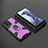 Funda Bumper Silicona y Plastico Mate Carcasa con Magnetico Anillo de dedo Soporte KC3 para Xiaomi Mi 11T Pro 5G Morado