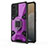 Funda Bumper Silicona y Plastico Mate Carcasa con Magnetico Anillo de dedo Soporte KC4 para Vivo X70 5G Morado