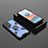 Funda Bumper Silicona y Plastico Mate Carcasa con Magnetico Anillo de dedo Soporte KC4 para Xiaomi Redmi Note 10 Pro Max Azul