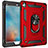 Funda Bumper Silicona y Plastico Mate Carcasa con Magnetico Anillo de dedo Soporte MQ1 para Apple iPad Air 2 Rojo