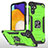 Funda Bumper Silicona y Plastico Mate Carcasa con Magnetico Anillo de dedo Soporte MQ1 para Samsung Galaxy A04s Verde