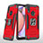 Funda Bumper Silicona y Plastico Mate Carcasa con Magnetico Anillo de dedo Soporte MQ1 para Samsung Galaxy A10s Rojo