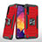 Funda Bumper Silicona y Plastico Mate Carcasa con Magnetico Anillo de dedo Soporte MQ1 para Samsung Galaxy A30S Rojo