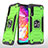 Funda Bumper Silicona y Plastico Mate Carcasa con Magnetico Anillo de dedo Soporte MQ1 para Samsung Galaxy A70S Verde