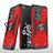 Funda Bumper Silicona y Plastico Mate Carcasa con Magnetico Anillo de dedo Soporte MQ1 para Samsung Galaxy S20 Ultra Rojo