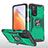 Funda Bumper Silicona y Plastico Mate Carcasa con Magnetico Anillo de dedo Soporte MQ1 para Xiaomi Mi 10T 5G Verde Noche