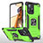 Funda Bumper Silicona y Plastico Mate Carcasa con Magnetico Anillo de dedo Soporte MQ1 para Xiaomi Mi 11T 5G Verde