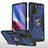 Funda Bumper Silicona y Plastico Mate Carcasa con Magnetico Anillo de dedo Soporte MQ1 para Xiaomi Mi 11X Pro 5G Azul