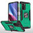 Funda Bumper Silicona y Plastico Mate Carcasa con Magnetico Anillo de dedo Soporte MQ1 para Xiaomi Redmi K40 Pro+ Plus 5G Verde Noche