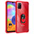 Funda Bumper Silicona y Plastico Mate Carcasa con Magnetico Anillo de dedo Soporte MQ2 para Samsung Galaxy A31 Rojo