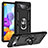 Funda Bumper Silicona y Plastico Mate Carcasa con Magnetico Anillo de dedo Soporte MQ3 para Google Pixel 6a 5G Negro