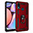 Funda Bumper Silicona y Plastico Mate Carcasa con Magnetico Anillo de dedo Soporte MQ3 para Samsung Galaxy A10s Rojo