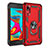 Funda Bumper Silicona y Plastico Mate Carcasa con Magnetico Anillo de dedo Soporte MQ3 para Samsung Galaxy A2 Core A260F A260G Rojo