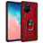 Funda Bumper Silicona y Plastico Mate Carcasa con Magnetico Anillo de dedo Soporte MQ3 para Samsung Galaxy M80S Rojo