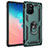 Funda Bumper Silicona y Plastico Mate Carcasa con Magnetico Anillo de dedo Soporte MQ3 para Samsung Galaxy M80S Verde