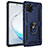Funda Bumper Silicona y Plastico Mate Carcasa con Magnetico Anillo de dedo Soporte MQ3 para Samsung Galaxy Note 10 Lite Azul