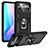 Funda Bumper Silicona y Plastico Mate Carcasa con Magnetico Anillo de dedo Soporte MQ3 para Xiaomi Redmi Note 11E Pro 5G Negro