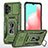 Funda Bumper Silicona y Plastico Mate Carcasa con Magnetico Anillo de dedo Soporte MQ4 para Samsung Galaxy A32 5G Verde