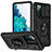 Funda Bumper Silicona y Plastico Mate Carcasa con Magnetico Anillo de dedo Soporte MQ5 para Samsung Galaxy S20 FE (2022) 5G Negro